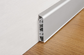 Плинтус PROSKIRTING Н=80 алюм.анод.серебро L 2 м PKAA80
