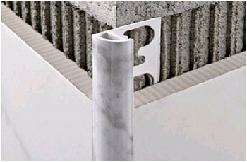 Профиль PROJOLLY MARBLE H=10мм ПВХ белый каррарский мрамор L 2.7 м PJMC 10
