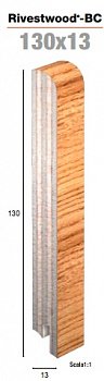 Плинтус Rivestwood-BC130х13мм,2,4м, шпон.венге 178/130х13/8