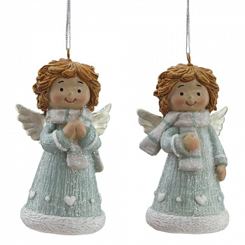 Фигурка декоративная подвесная "Ангел", 2в., L5 W4 H8