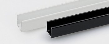 Профиль Canalino U 10x10x1мм 2м алюминий окрашенный черный