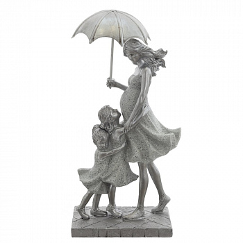 Фигурка декоративная "Девушка с детьми", L13,5 W10,5 H26,5 см