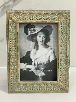 Рамка для фото 10х15 см полирезин зеленый Casaentera 15.6х1.9х20.5 см CE08-436-032