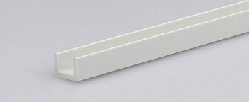 Профиль U 11,5х10,5х1мм 1,0м. ПВХ блестящий белый