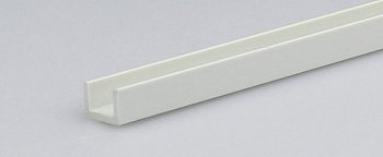 Профиль U 11,5х10,5х1мм 1,0м. ПВХ блестящий белый