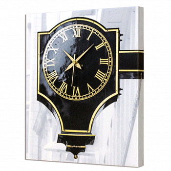 Панно декоративное с часами PINTDECOR GRAPHIC COLLECTION BLACK CLOCK G3592 400x500