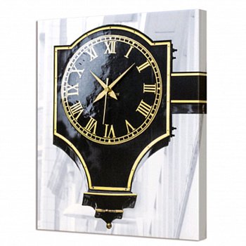 Панно декоративное с часами PINTDECOR GRAPHIC COLLECTION BLACK CLOCK G3592 400x500