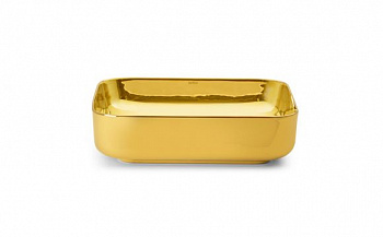 Раковина накладная без перелива BATHCO DINAN 4113/OR золотой 505x390x140 																											