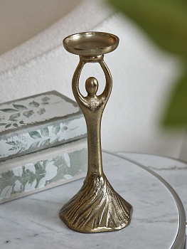 Подсвечник Танцующая леди 12х12х28см Casaentera CE04-D5583