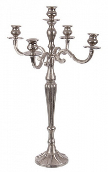 Подсвечник на 5 свечей BIZZOTTO LARYN SILVER 0186233 d430х700h