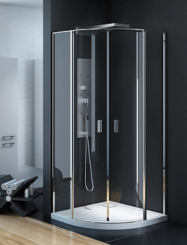 Ограждение душевое угловое с распашными дверями NEW TRENDY PERFECTA 2D EXK-1198 хром 900x900x2000