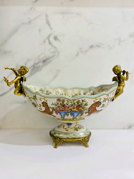 Чаша декоративная фарфор Casaentera 32х14х21 см CE04-31G2672/D457EC/HX1944