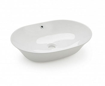 Раковина накладная с переливом BATHCO NEW TOULOUSE 4038 белый 588x422x138