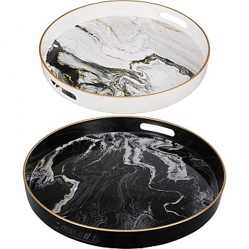Подносы, набор 2 предмета 35x35x4; 30х30х4см Casaentera CE04-43305