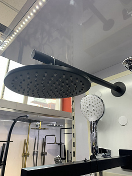 Лейка верхнего душа с держателем настенным BRUMA SHOWER SYSTEMS 145 524 5NS d200xl350 черный