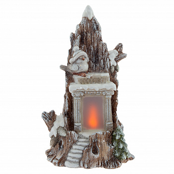 Фигурка декоративная "Камин" (подсветка, 3xAAA), L26,5 W22 H46 см