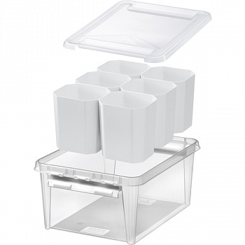 Коробка для хранения  6 отделений  ORTHEX SMART STORE HOME ROLLERS BOX 15 3333070  Transparent