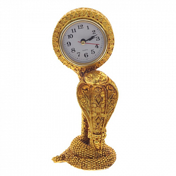 Фигурка декоративная с часами "Змейка" (1хААА, н/п), L9,5 W8 H22 см