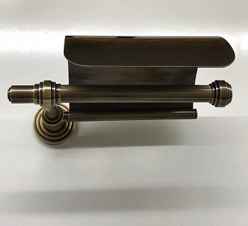 Держатель для туалетной бумаги с крышкой WINDISCH SCALA 85181OW бронза 66x173x170