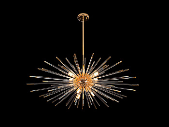 Светильник подвесной LED SCHULLER EVASION GOLD 381635 d1000 h670/1120