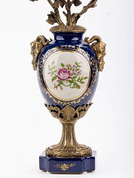 Подсвечник Розы 3 рожка 27x14x55см Casaentera CE04-31G1666/A484C/HBL1393