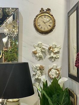 Часы настенные полисмолы золото Casaentera 25х5х29 см CE04-28-050