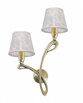 Светильник настенный GGB FIOCCO AP 0096-2F P.TULLE-130 ONS 80X440X160 матовый хром
